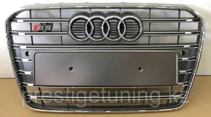 Решетка радиатора на Audi A5 I (8T) 2011-16 стиль S5 (Серебро)