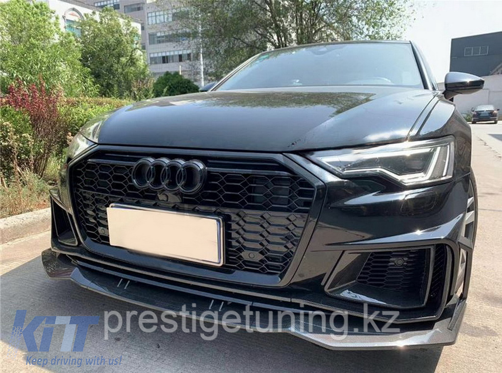 Передний бампер в сборе на Audi A6 V (C8) 2018-по н.в стиль RS6 - фото 3 - id-p100751921