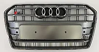 Решетка радиатора на Audi A6 IV (C7) 2014-18 в стиле S6 (Серебро)