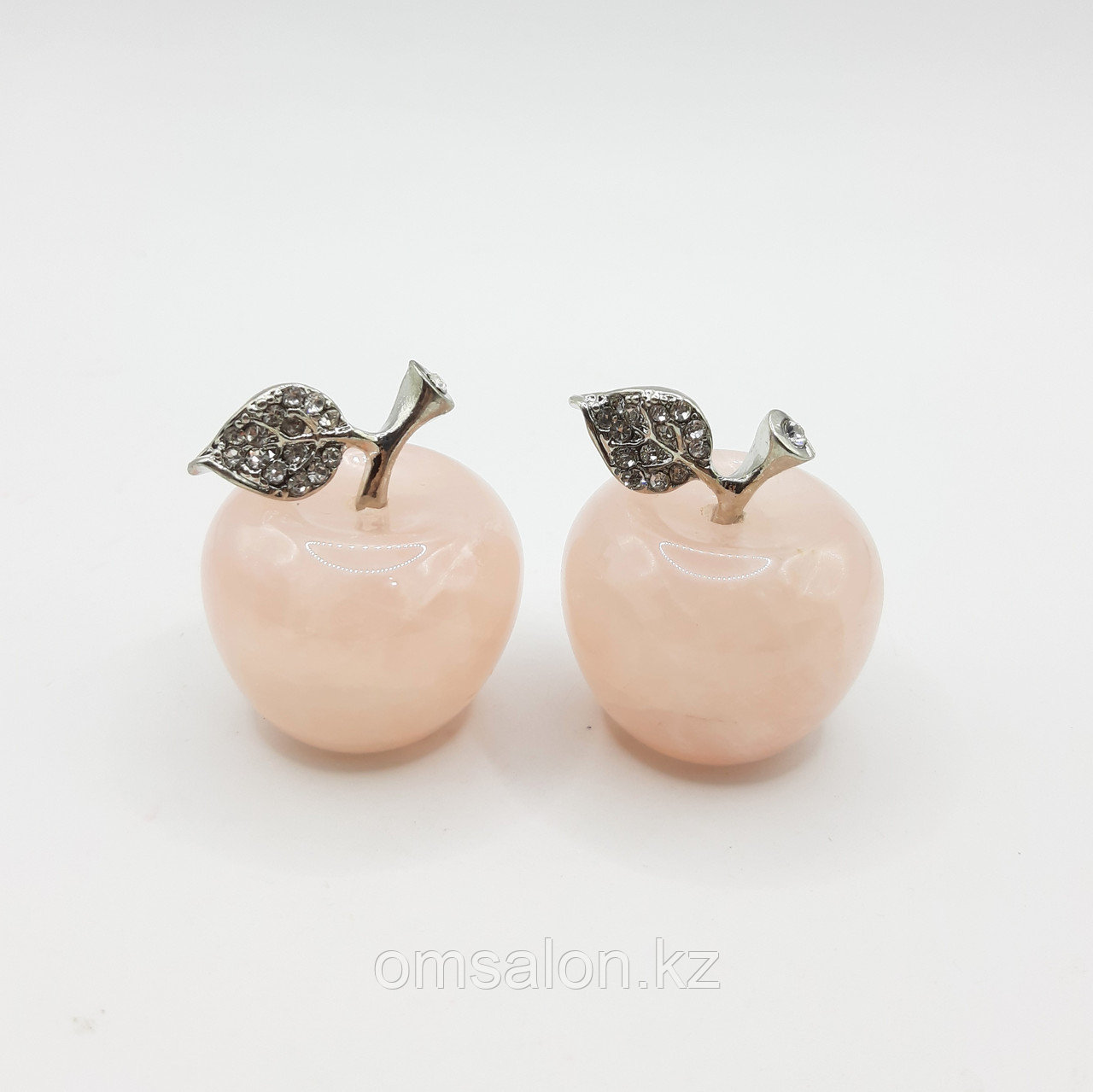 Яблоко из натурального розового кварца, 30*35мм, фото 1