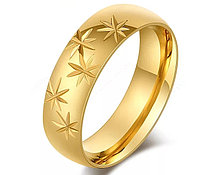 Кольцо обручальное "Золотая звезда"
