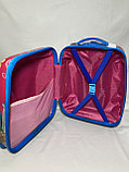 Детский пластиковый чемодан на 4-х колёсах для девочек , 5-9 лет (высота 46 см, ширина 31 см, глубина 21 см), фото 4