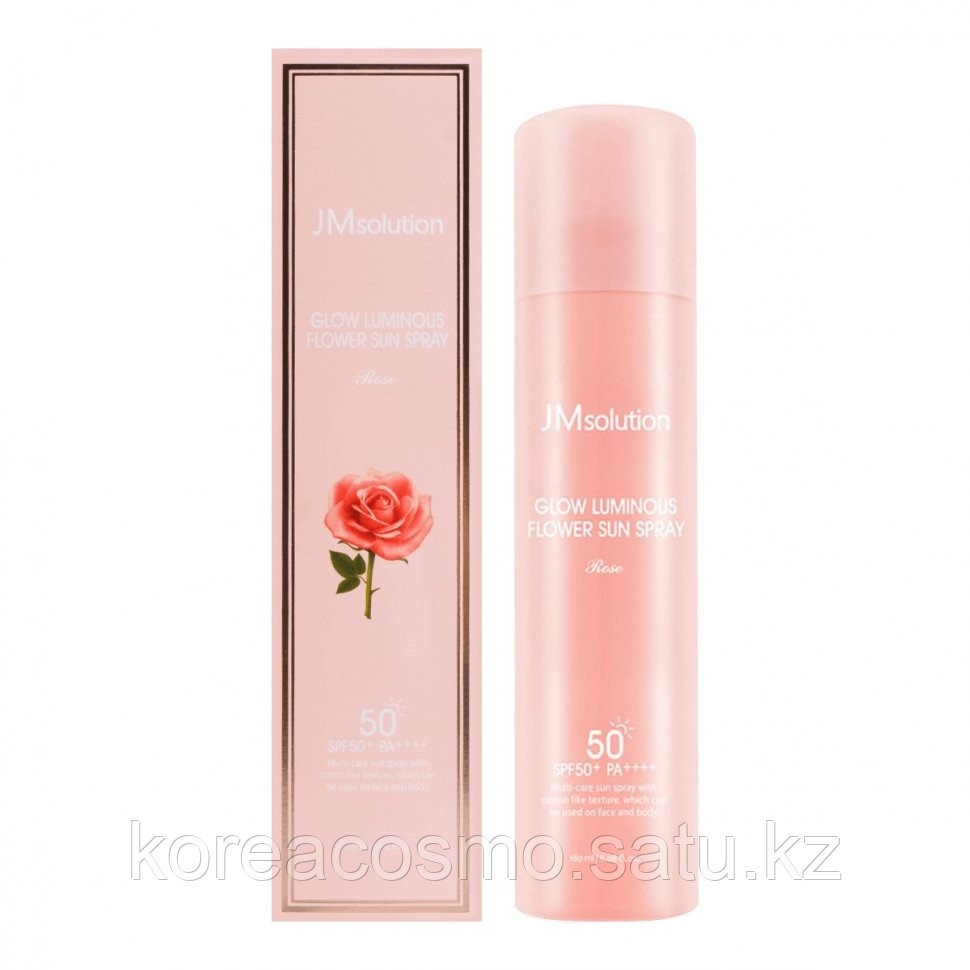Солнцезащитный спрей для лица JMsolution Glow Luminouse Rose Flower Sun Spray SPF50+ PA++++