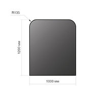 Лист напольный Везувий, 2мм, черный 1200*1000 R135