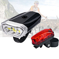 Набор велосипедный передний и задний фонари Qixun BL T05983 черный