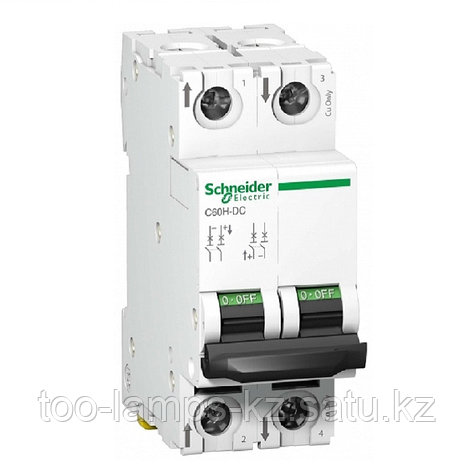Модульные автоматические выключатели ›ACTI 9 (6-63 А) Schneider Electric ›Авт. Выкл. C60H-DC (2ф) 6А C 500В DC, фото 2
