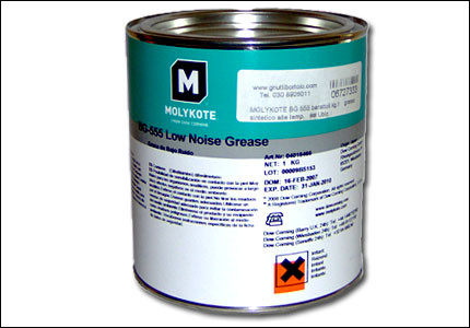 MOLYKOTE® BG-555 1kg Синтетическая полиэфирная пластичная смазка с шумоподавляющим эффектом - фото 1 - id-p12589164