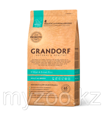 Grandorf 4 мяса&рис Adult All Breads, 3 кг