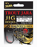 Крючки TROUT JARA JIG HOOKS №6 ф0.78 в пакете 20шт JA-01JHS Япония