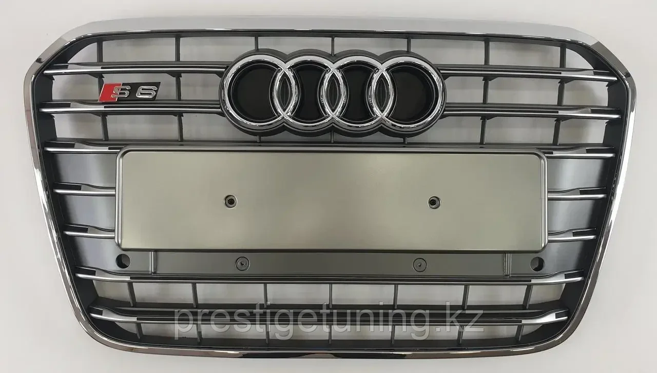 Решетка радиатора на Audi A6 V (C7) 2011-14 стиль S6 (Серебро)