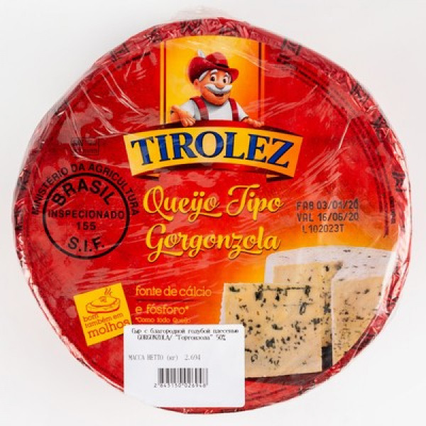 Сыр Горгонзола с плесенью куском ~3 кг, Tirolez, Бразилия - фото 1 - id-p100775514