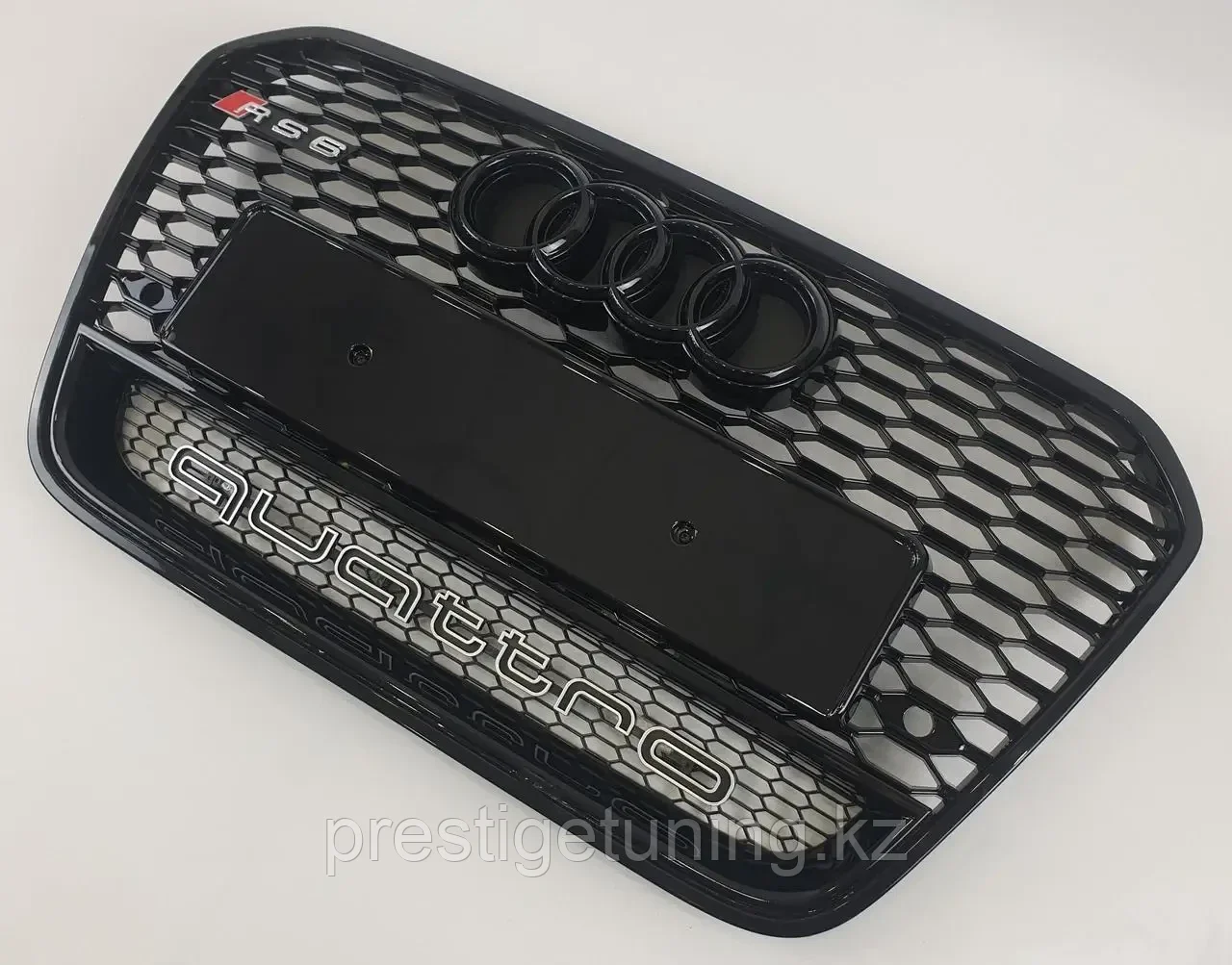 Решетка радиатора на Audi A6 V (C7) 2011-14 стиль RS6 (Черный цвет) - фото 3 - id-p100775511