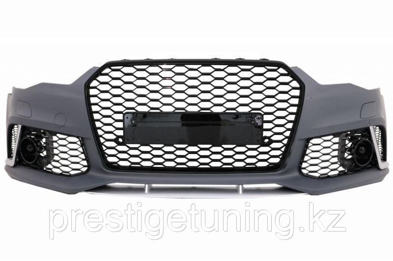 Передний бампер в сборе на Audi A6 V (C7) 2011-14 в стиле RS6