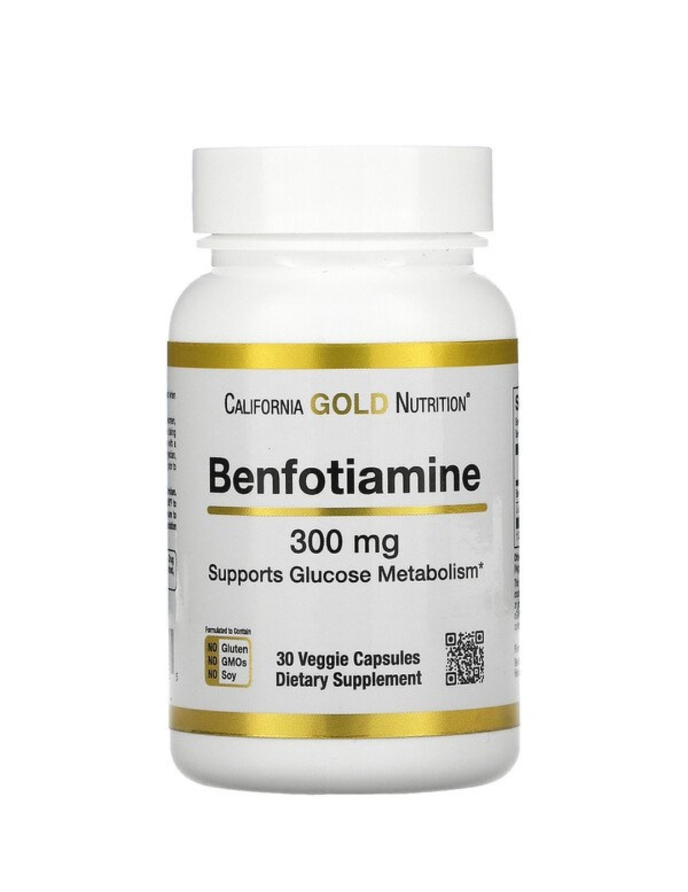 California GOLD Nutrition бенфотиамин, 300 мг, 30 растительных капсул - фото 1 - id-p100776993