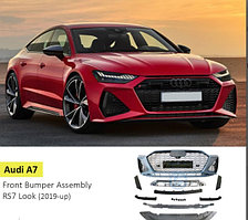 Передний бампер в сборе на Audi A7 (C8) 2018-по н.в стиль RS7
