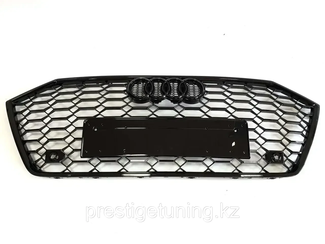 Решетка радиатора на Audi A7 (C8) 2018-по н.в стиль RS7 (Черный цвет) - фото 3 - id-p100778632