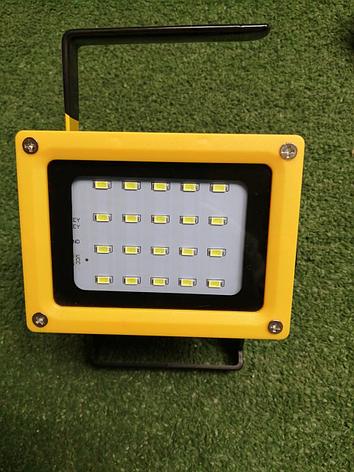 Прожектор светодиодный переносной led 50 W, софит с аккумулятором матрица SMD плитка, фото 2