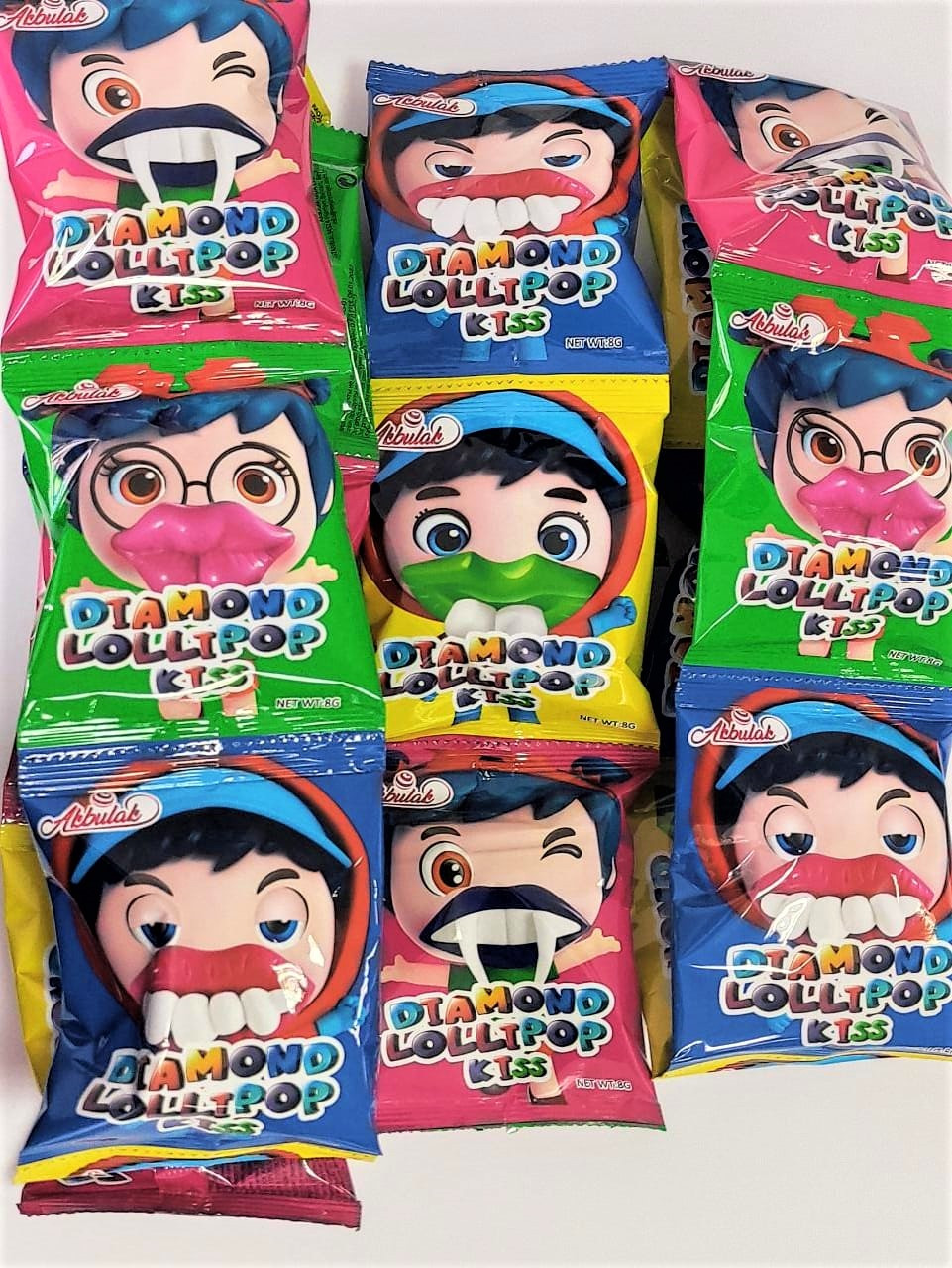 Леденец Соска Поцелуйчик Diamond lollipop kiss 8 гр (30 шт в упаковке)