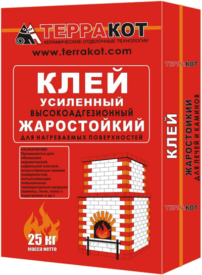Клей жаростойкий усиленный 25 кг