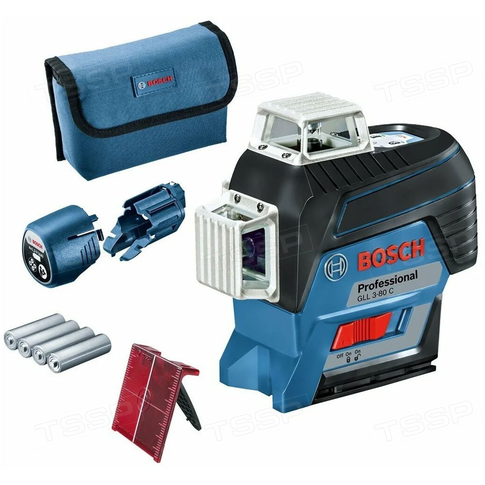 Лазерный линейный нивелир Bosch GLL 3-80 C Professional + вкладка для L-boxx 0601063R00 - фото 1 - id-p100781360