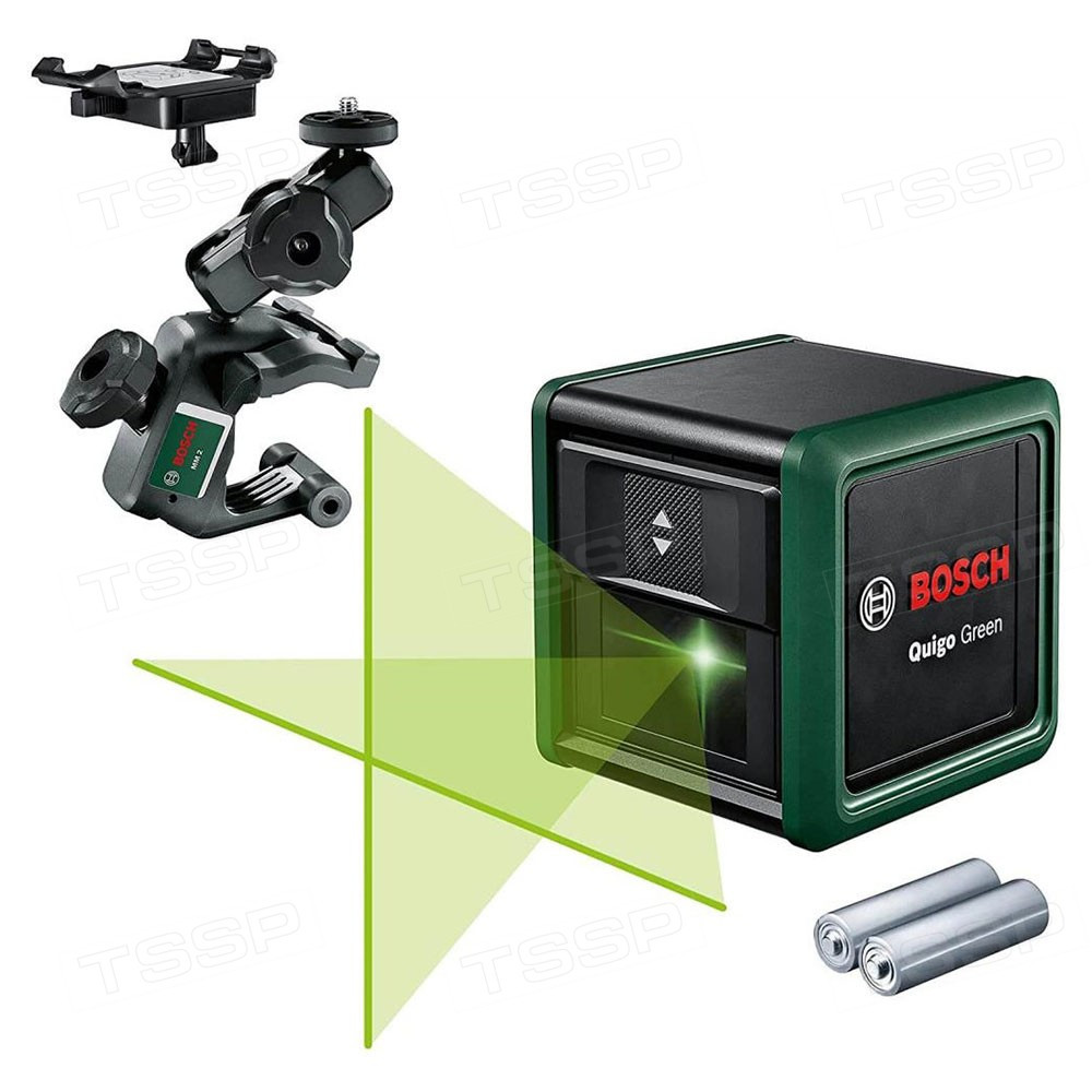 Лазерный линейный нивелир Bosch Quigo Green + зажим MM2 0603663C02 - фото 1 - id-p100781362