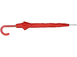 Зонт-трость механический с полупрозрачной ручкой, красный, фото 8