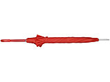 Зонт-трость механический с полупрозрачной ручкой, красный, фото 9