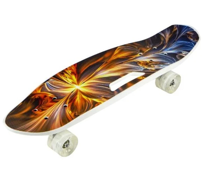 Скейт-пенниборд большой цветной с ручкой - фото 1 - id-p100738878