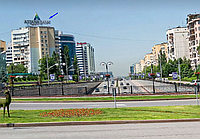 Реклама на крышных конструкциях в Алматы на «Достык Аль Фараби»