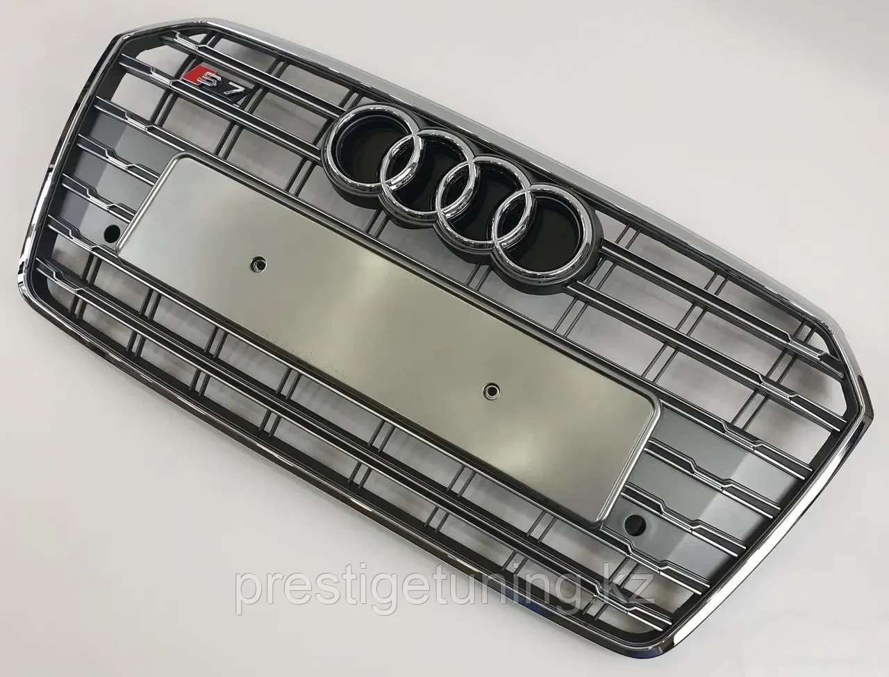 Решетка радиатора на Audi A7 (4G) 2014-18 стиль S7 (Серебро) - фото 3 - id-p100794112