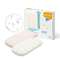 Простынь бамбуковая на резинке для детской коляски и люльки BabyOno, ультрамягкая 2 шт