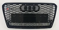 Решетка радиатора на Audi A7 (4G) 2010-14 стиль RS7 (Черный цвет+Quattro)