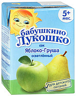 Лукошко сок яблочно-грушевый осветленный 200мл Тетра Пак
