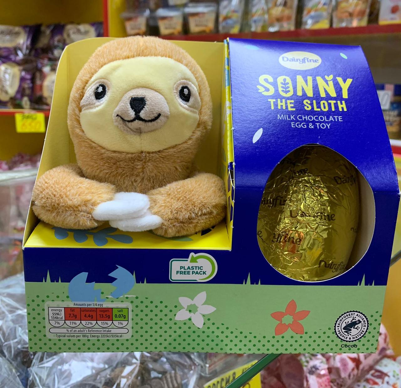Игрушка и шоколадное яйцо ЛЕНИВЕЦ SONNY - фото 1 - id-p100795680