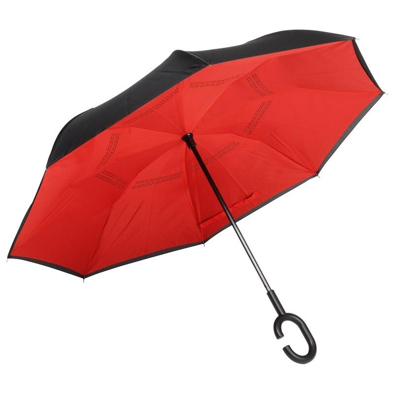 Зонт-трость FLIPPED ,Красный