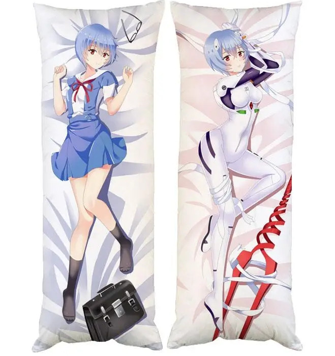 Дакимакура Рей Аянами - Евангелион (наволочка на подушку) первый вид, фото 1