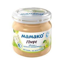 МамакО пюре яблоко с козьим творожком 6м 80г