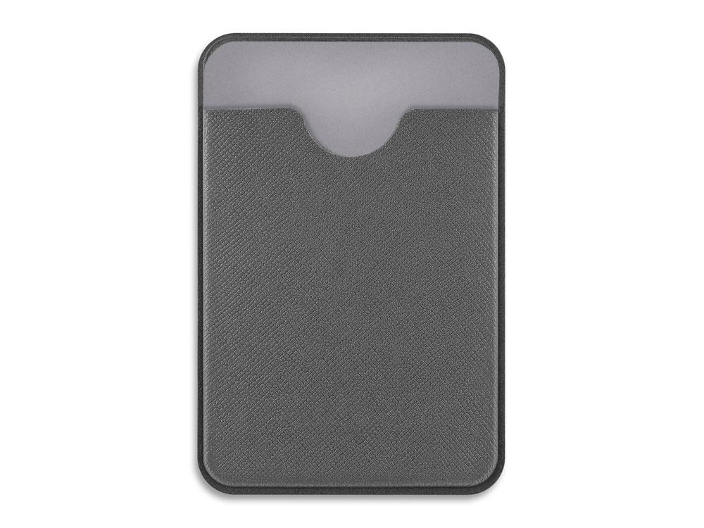 Чехол-картхолдер Favor на клеевой основе на телефон для пластиковых карт и и карт доступа, серый - фото 2 - id-p100808329