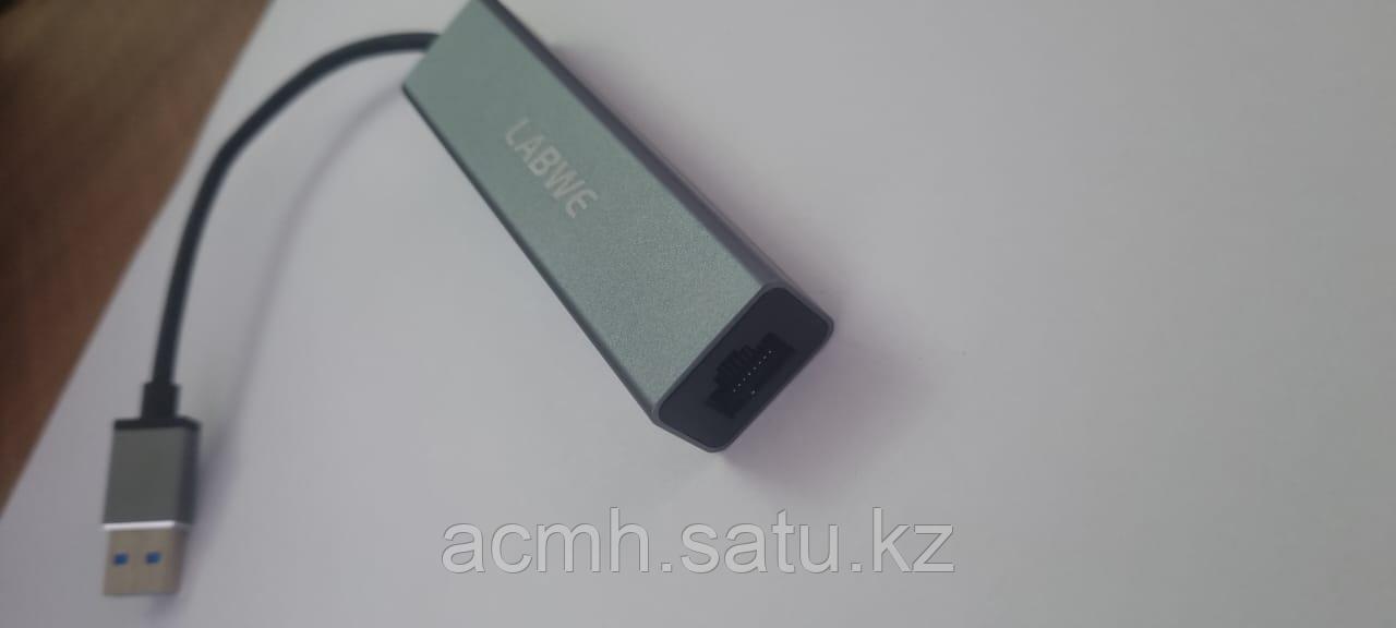 LABWE USB 3.0 - LAN RJ-45 10/100Mbps + 3xUSB 3.0 HUB түрлендіргішіне арналған - фото 3 - id-p100809481