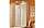 Шкаф-купе Home 123,2х229,5 см, дуб сонома, с одним зеркалом, фото 4