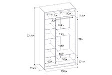 Шкаф-купе Home 123,2х229,5 см, дуб табачный Craft, с одним зеркалом, фото 2