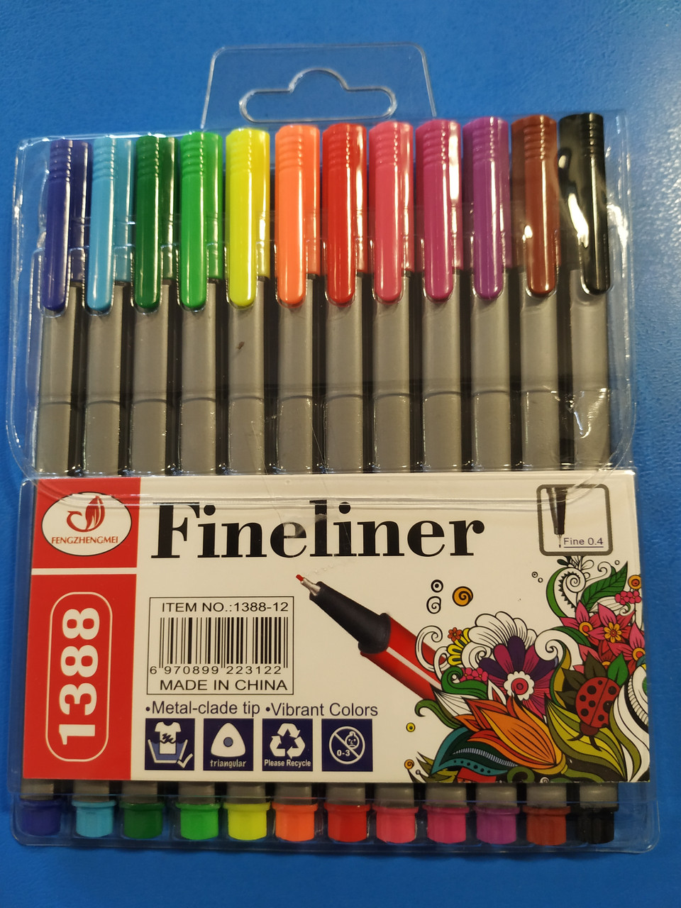 Набор капиллярных ручек Fine Liner marker 12 цветов