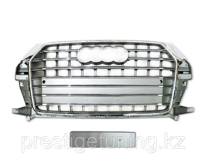 Решетка радиатора на Audi Q3 I (8U) 2014-18 стиль SQ3 (Серебро)