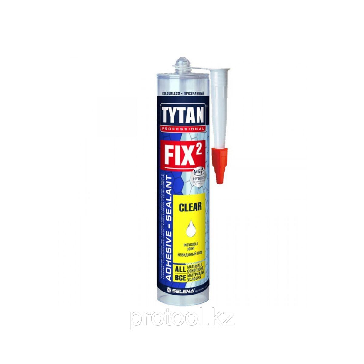 Клей монтажный TYTAN Fix² CLEAR, бесцветный, 290 мл (П) - фото 1 - id-p100821880