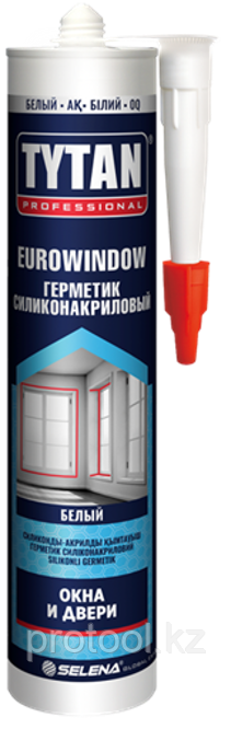 Герметик силиконакриловый TYTAN Professional EUROWINDOW, окна и двери 280мл