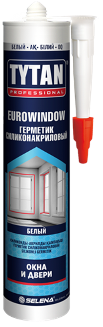 Герметик силиконакриловый TYTAN Professional EUROWINDOW, окна и двери 280мл - фото 1 - id-p100821911