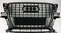 Решетка радиатора Audi Q5 I (8R) 2008-12 стиль S-Line (Черный цвет)