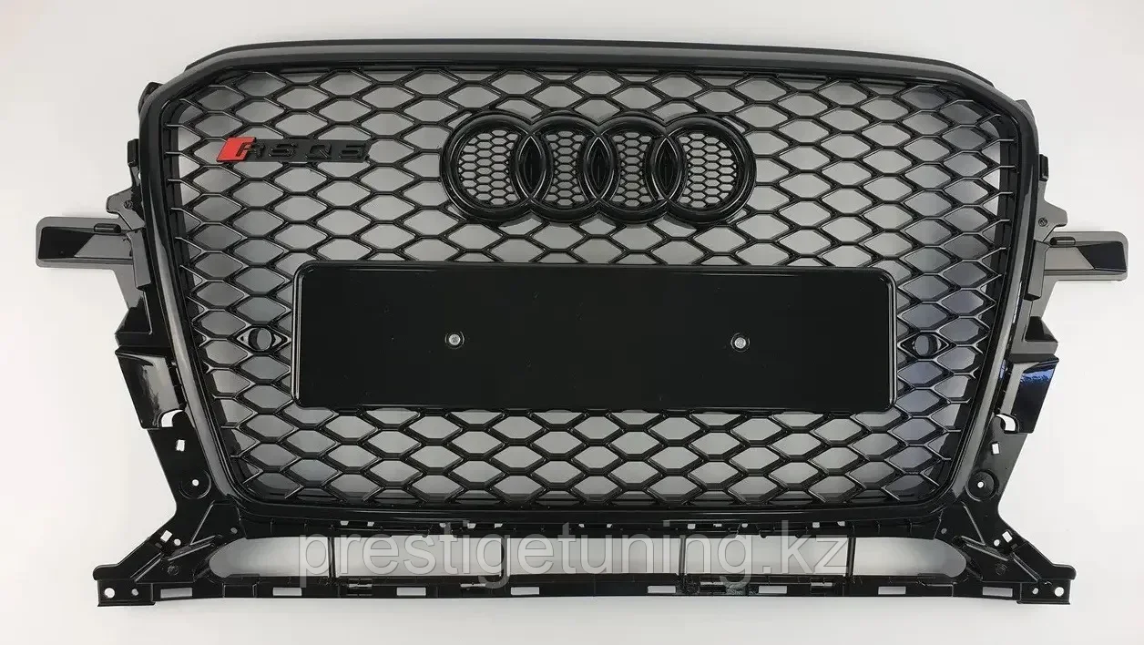 Решетка радиатора Audi Q5 I (8R) 2012-17 стиль RSQ5 (Черный цвет), фото 1