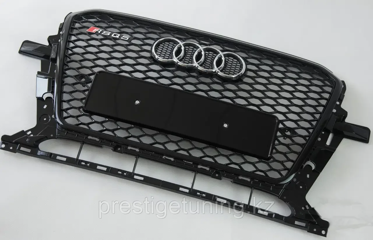 Решетка радиатора Audi Q5 I (8R) 2012-17 стиль RSQ5 (Черный цвет) - фото 2 - id-p100822102