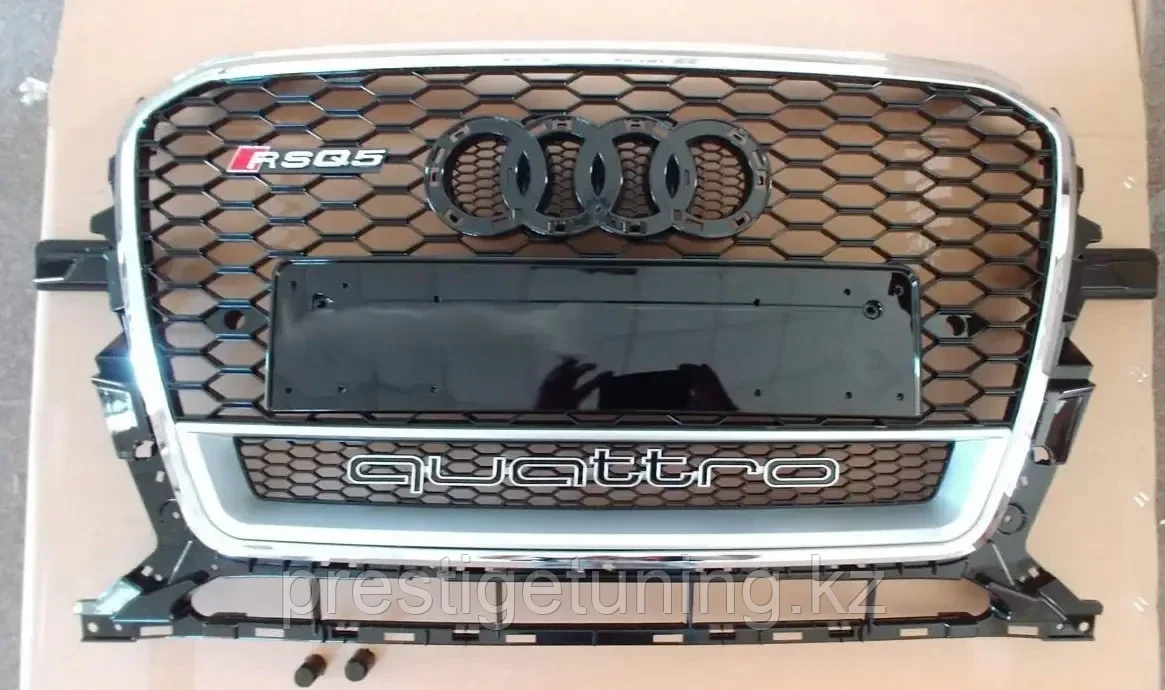 Решетка радиатора Audi Q5 I (8R) 2012-17 стиль RSQ5 (Хром+Quattro)